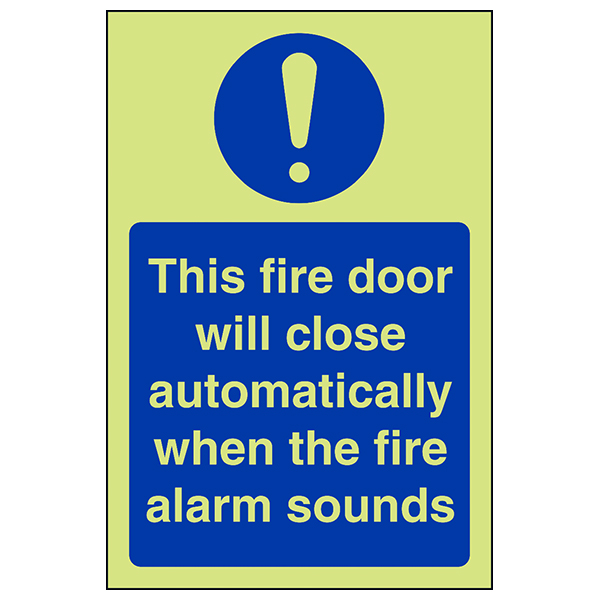 GITD Fire Door Will Close Safety Sign Workplace Compliant
