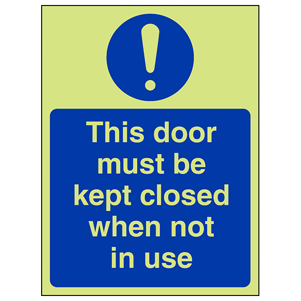 GITD Fire Door Keep Closed Safety Sign Essential Workplace