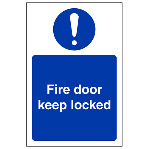 Fire Door Keep Locked Safety Sign For Business Compliant