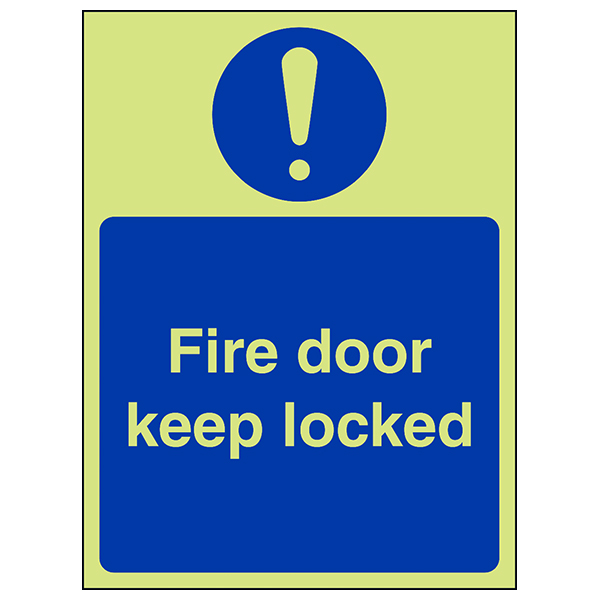 GITD Fire Door Keep Locked Safety Sign For Sites Essential