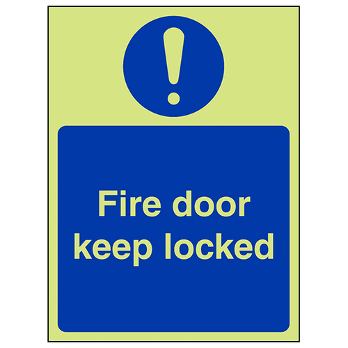 GITD Fire Door Keep Locked Safety Sign For Sites Essential