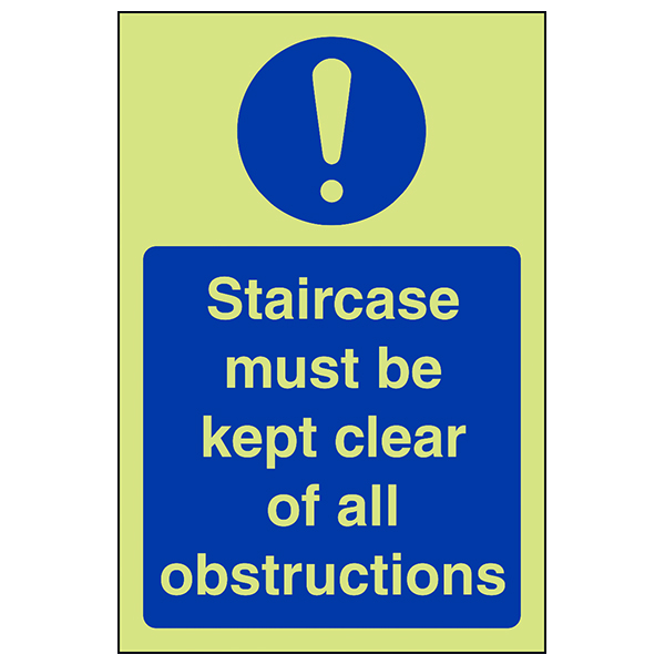 GITD Staircase Must Be Kept Clear Safety Sign For Business