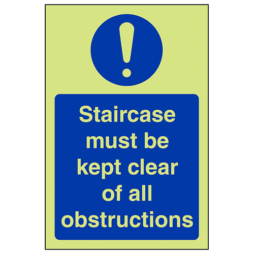 GITD Staircase Must Be Kept Clear Safety Sign For Business