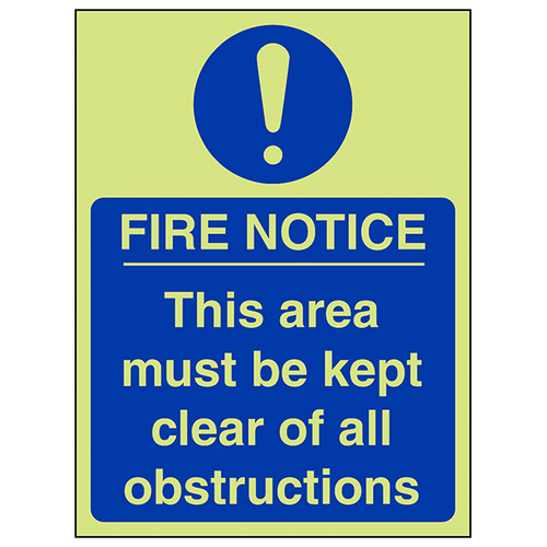 GITD Fire Notice Safety Sign For Businesses Keep Clear