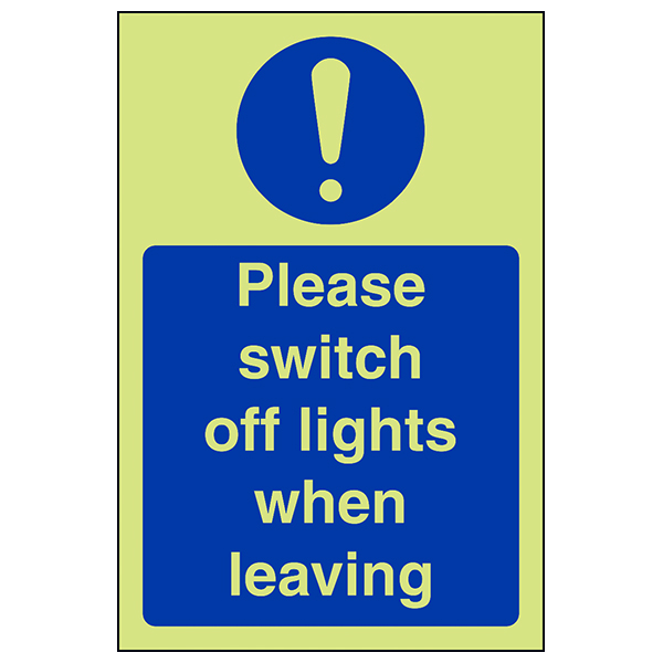 GITD Fire Door Safety Sign Compliant Glow For Businesses