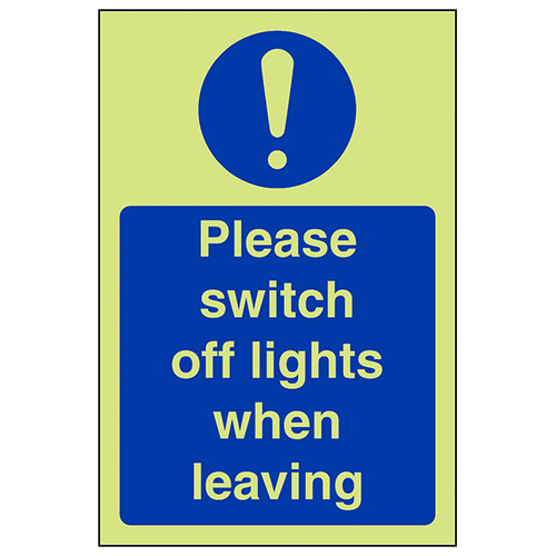 GITD Fire Door Safety Sign Compliant Glow For Businesses