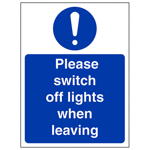Please Switch Off Lights Safety Sign Essential For Business