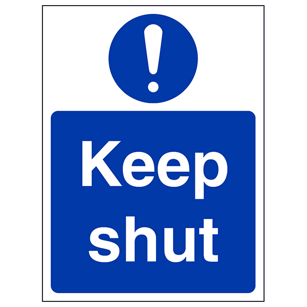 Keep Shut Safety Sign Fire Door Compliant For Businesses