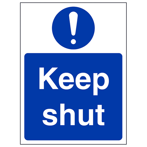 Keep Shut Safety Sign Fire Door Compliant For Businesses