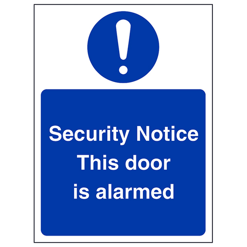 Security Notice This Door Is Alarmed Safety Sign For Office
