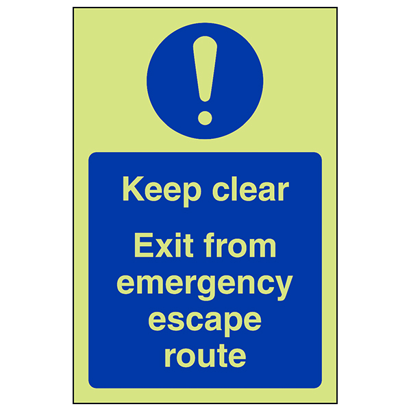 GITD Keep Clear Exit Safety Sign Compliant For Businesses