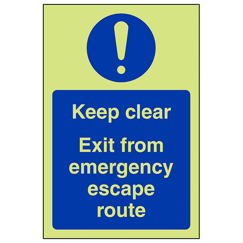 GITD Keep Clear Exit Safety Sign Compliant For Businesses