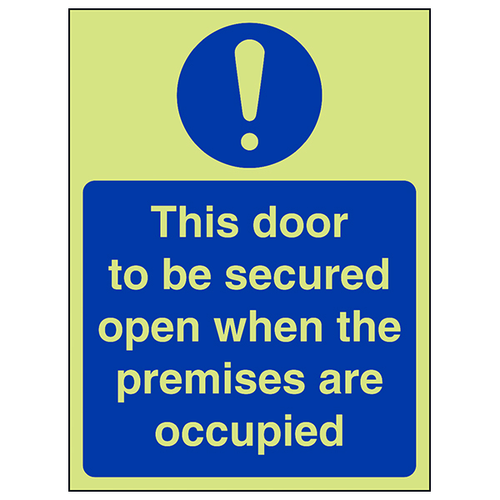 GITD Fire Door Safety Sign For Business Fire Compliance
