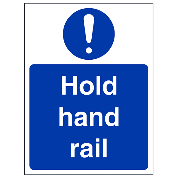 Hold Hand Rail Safety Sign Compliant Fire Door For Managers