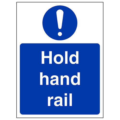 Hold Hand Rail Safety Sign Compliant Fire Door For Managers