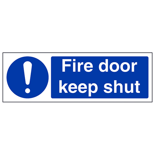 Fire Door Keep Shut Safety Sign Compliance For Buildings
