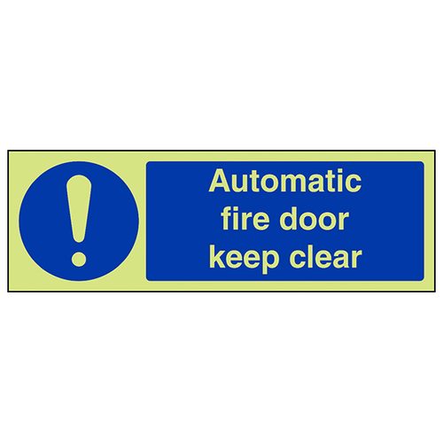 GITD Automatic Fire Door Safety Sign For Businesses
