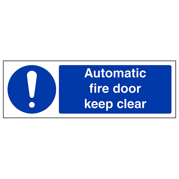 Automatic Fire Door Safety Sign Self Adhesive Office