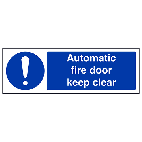 Automatic Fire Door Safety Sign Self Adhesive Office