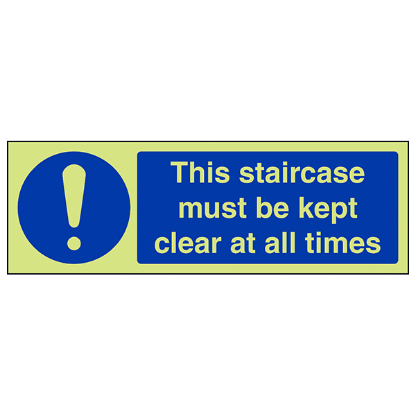 GITD Staircase Must Be Kept Clear Safety Sign For Workplace