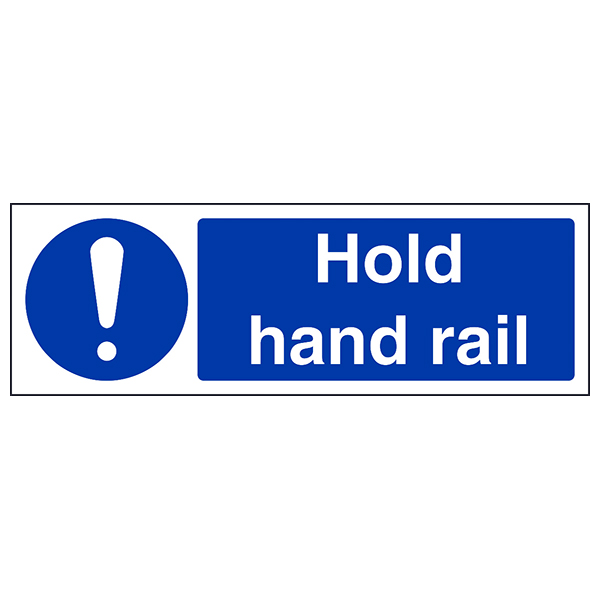 Hold Hand Rail Safety Sign Fire Door Compliant Businesses