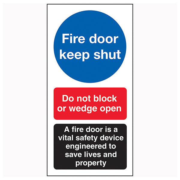 Fire Door Keep Shut Safety Sign For Facility Managers