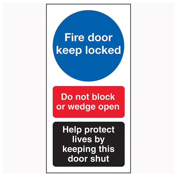 Fire Door Safety Sign Compliant Keep Locked For Buildings
