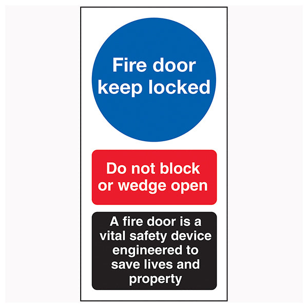 Fire Door Safety Sign Compliant Mandatory For Buildings