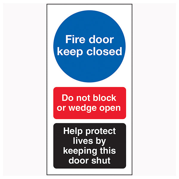Fire Door Safety Sign Keep Closed Protect Lives Buildings