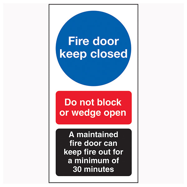 Fire Door Safety Sign Compliant Durable For Managers