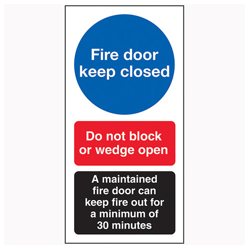 Fire Door Safety Sign Compliant Durable For Managers