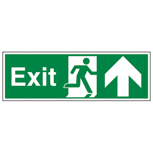 Exit Arrow Up Safety Sign Compliant Durable For Facilities
