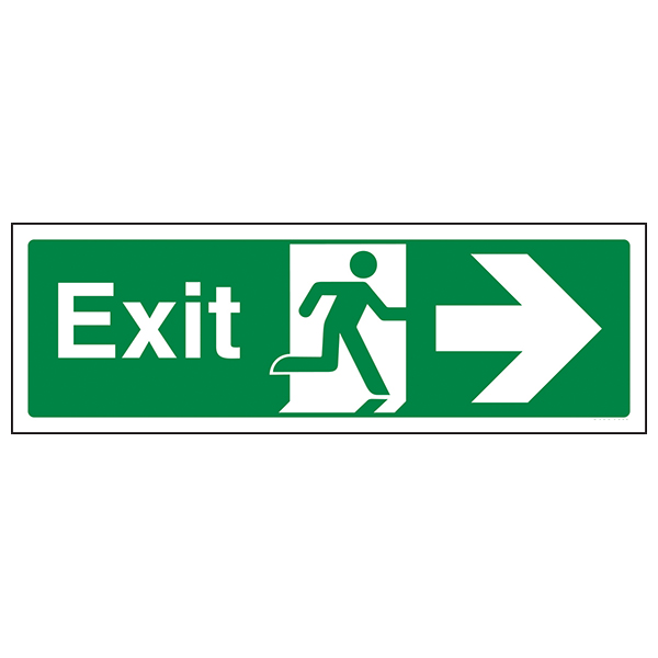 Exit Arrow Right Safety Sign Emergency Escape Route For Workplace