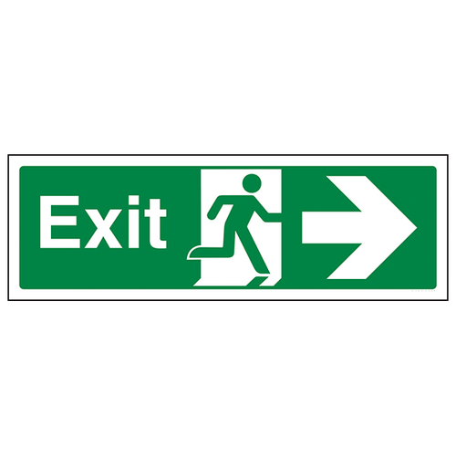Exit Arrow Right Safety Sign Emergency Escape Route For Workplace