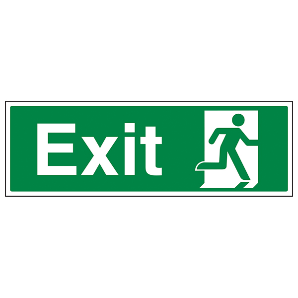 Exit Running Man Right Safety Sign For Workplaces Compliant