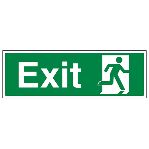 Exit Running Man Right Safety Sign For Workplaces Compliant