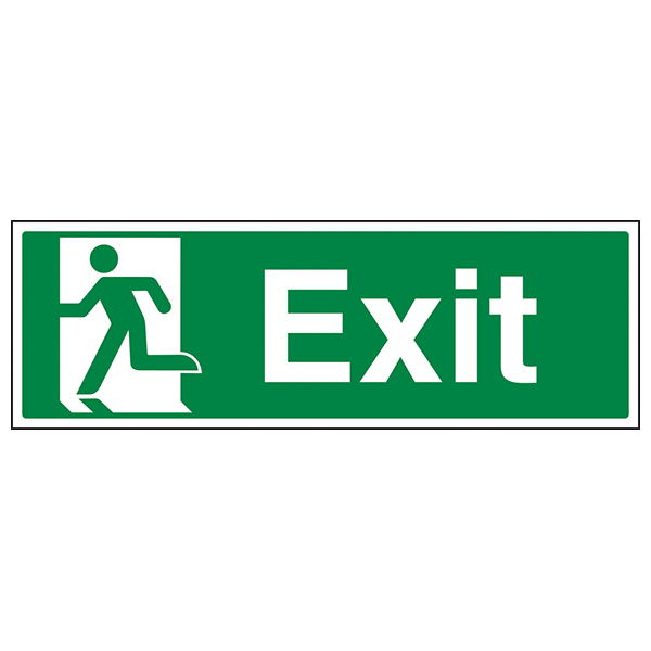 Exit Running Man Left Safety Sign Essential For Workplace