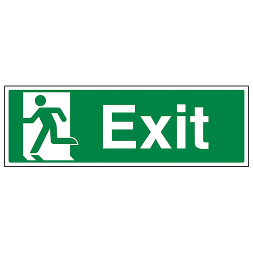 Exit Running Man Left Safety Sign Essential For Workplace