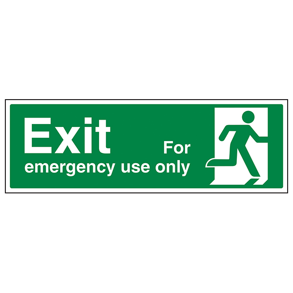 Emergency Exit Right Safety Sign For Workplace Safety