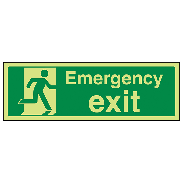 GITD Emergency Exit Safety Sign Compliant For Workplace