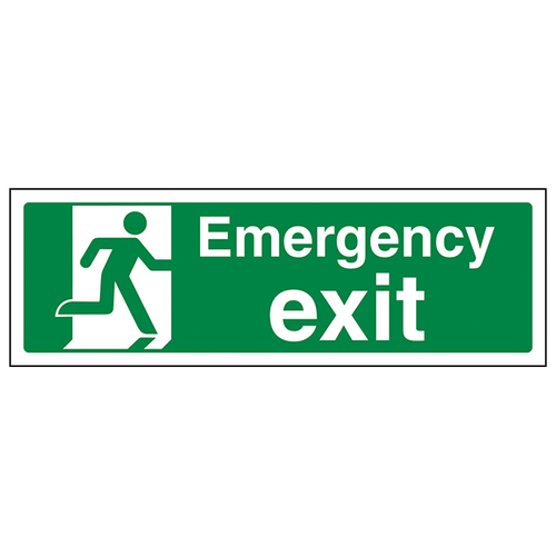 Emergency Exit Safety Sign High Visibility For Workplaces