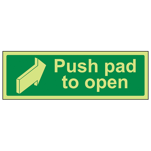 GITD Push Pad To Open Safety Sign Emergency Exit For Staff