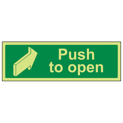 GITD Push To Open Safety Sign Clear Exit For Workplaces