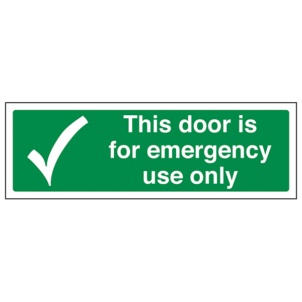 Emergency Exit Safety Sign Clear Instructions For Staff