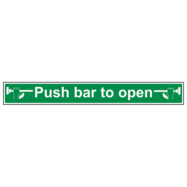 Push Bar To Open Safety Sign Compliant For Facilities