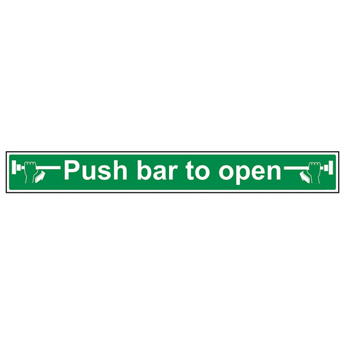 Push Bar To Open Safety Sign Compliant For Facilities