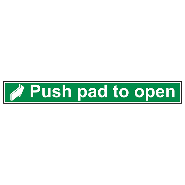 Push Pad To Open Safety Sign Compliant For Facilities