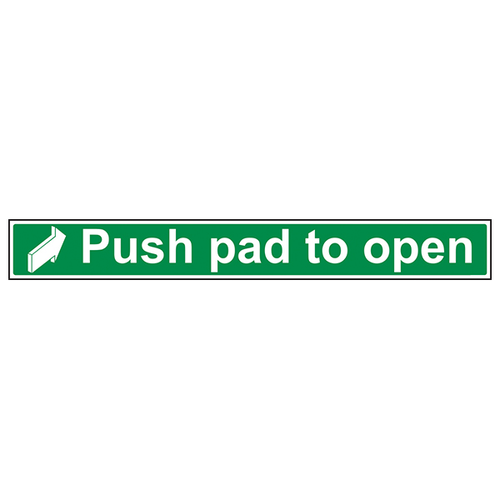 Push Pad To Open Safety Sign Compliant For Facilities