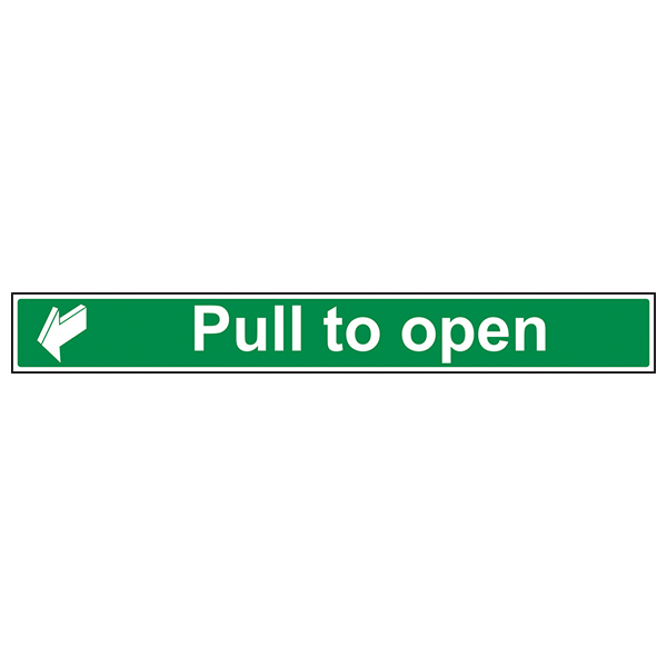 Pull To Open Safety Sign Compliant Durable For Facilities