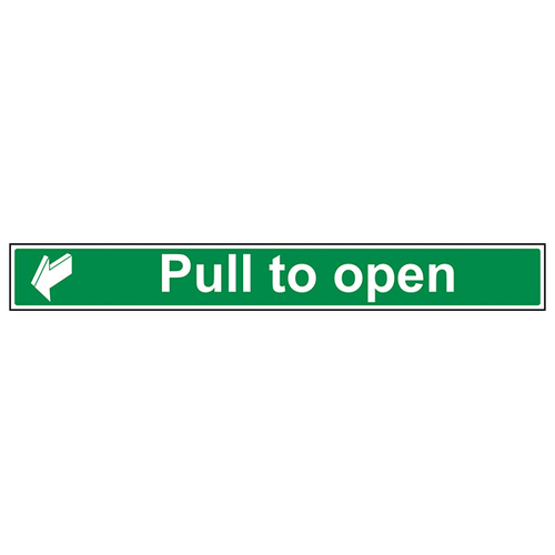 Pull To Open Safety Sign Compliant Durable For Facilities
